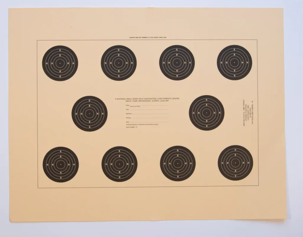 [SSSNSRA013] NSRA 25M Prone 10 Bull Targets (25M10 BM/89-18)